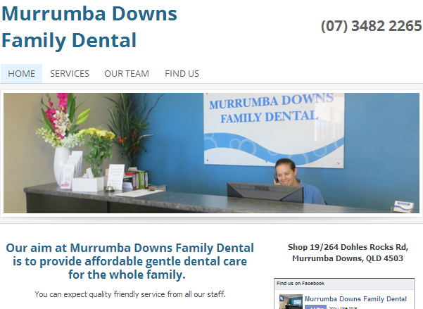 Murrumba Downs Family Dental website screenshot